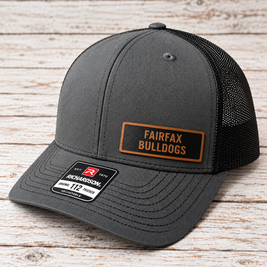 Fairfax Bulldogs Leather Patch Hat
