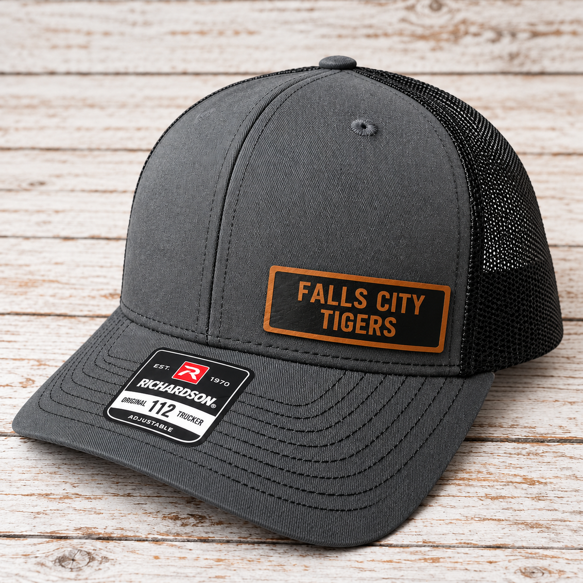 Falls City Tigers Leather Patch Hat