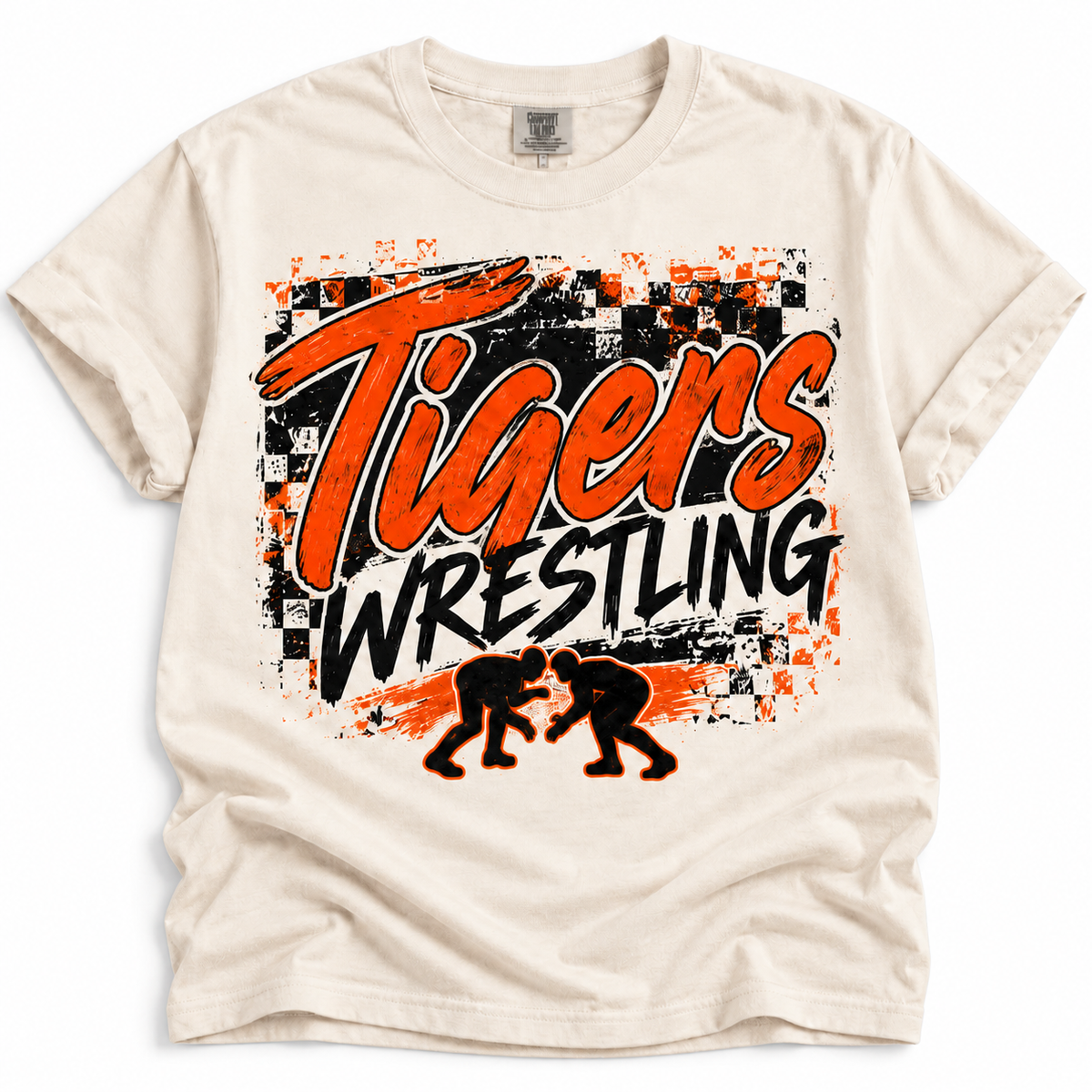 Falls City Tigers Wrestling Brush Tee