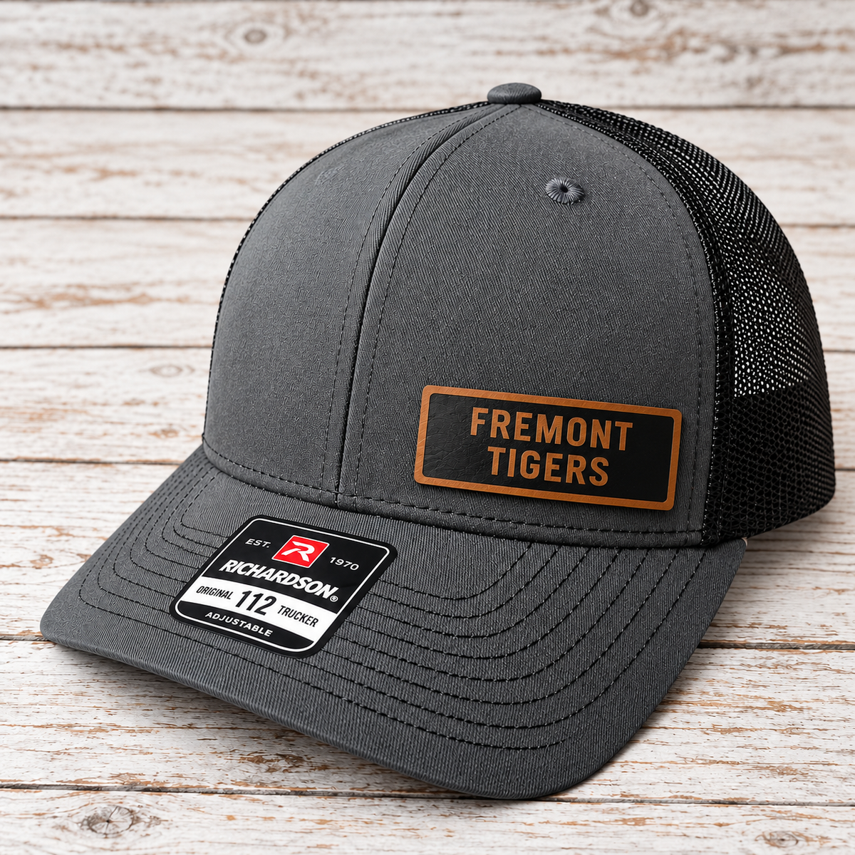 Fremont Tigers Leather Patch Hat