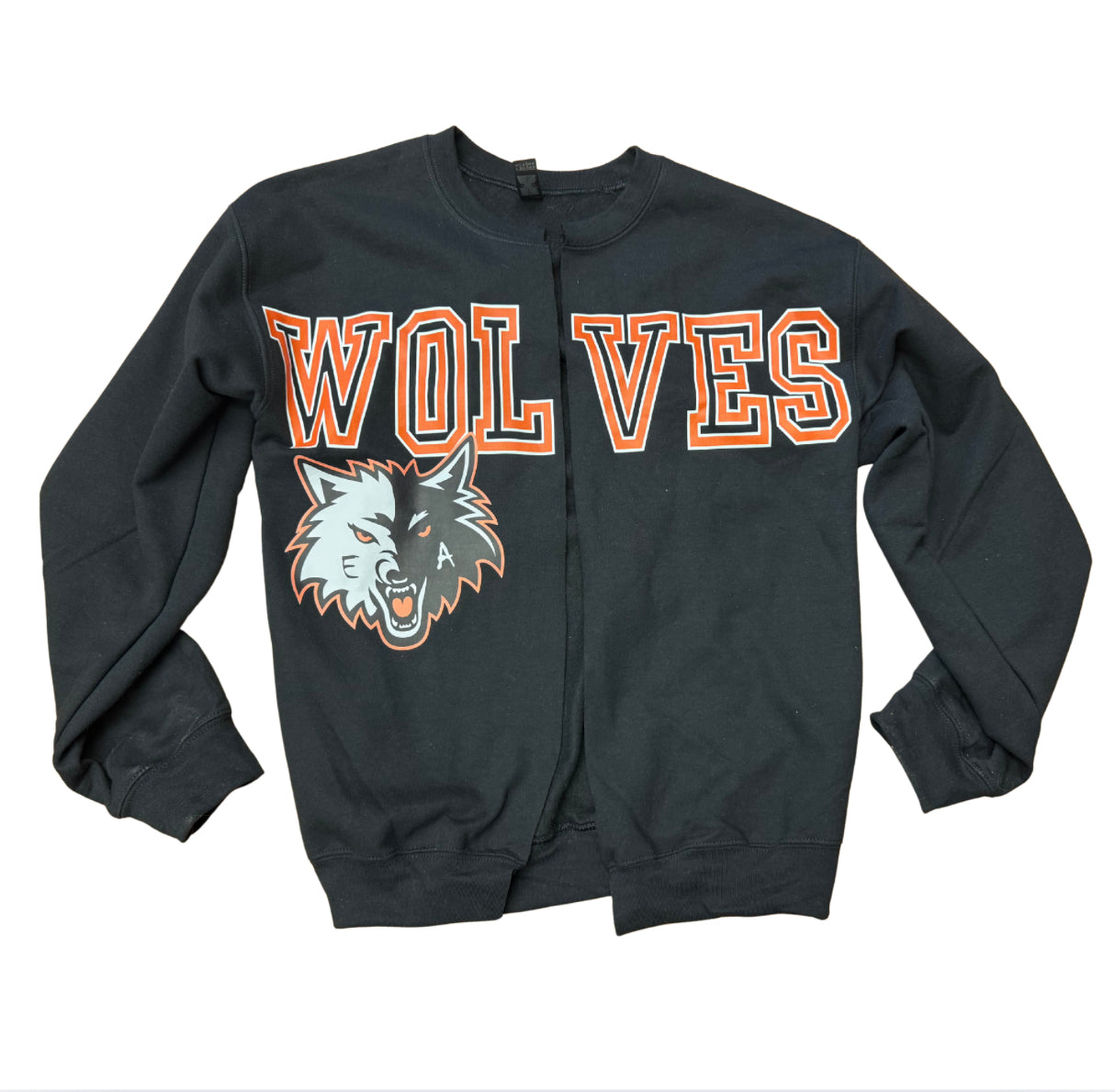 Split Crewneck Sweatshirt with Mascot