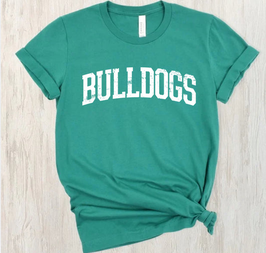 Bulldogs - Varsity Lettering White