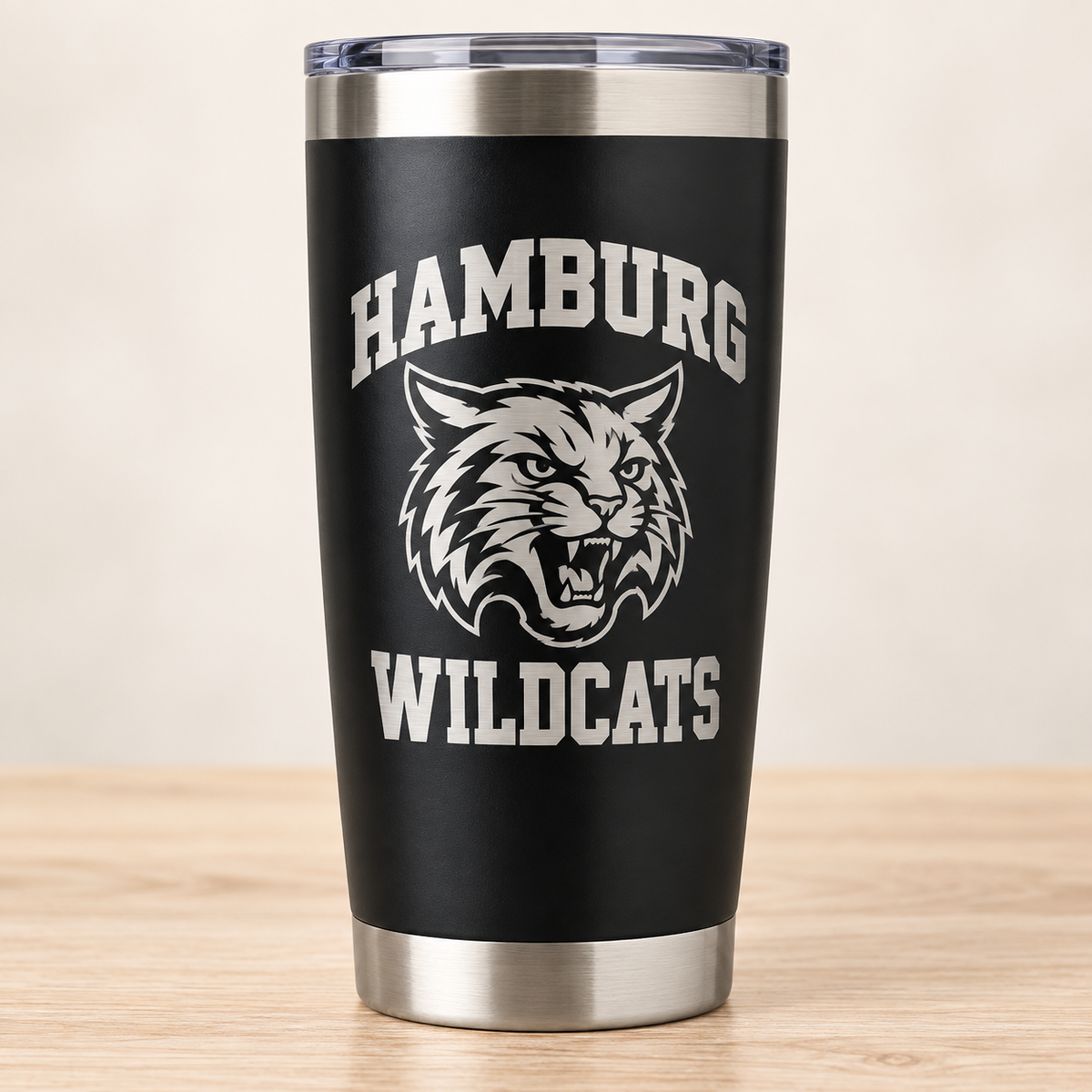 Laser Engraved School Tumbler — 20 oz Black | Launch Pre-Order