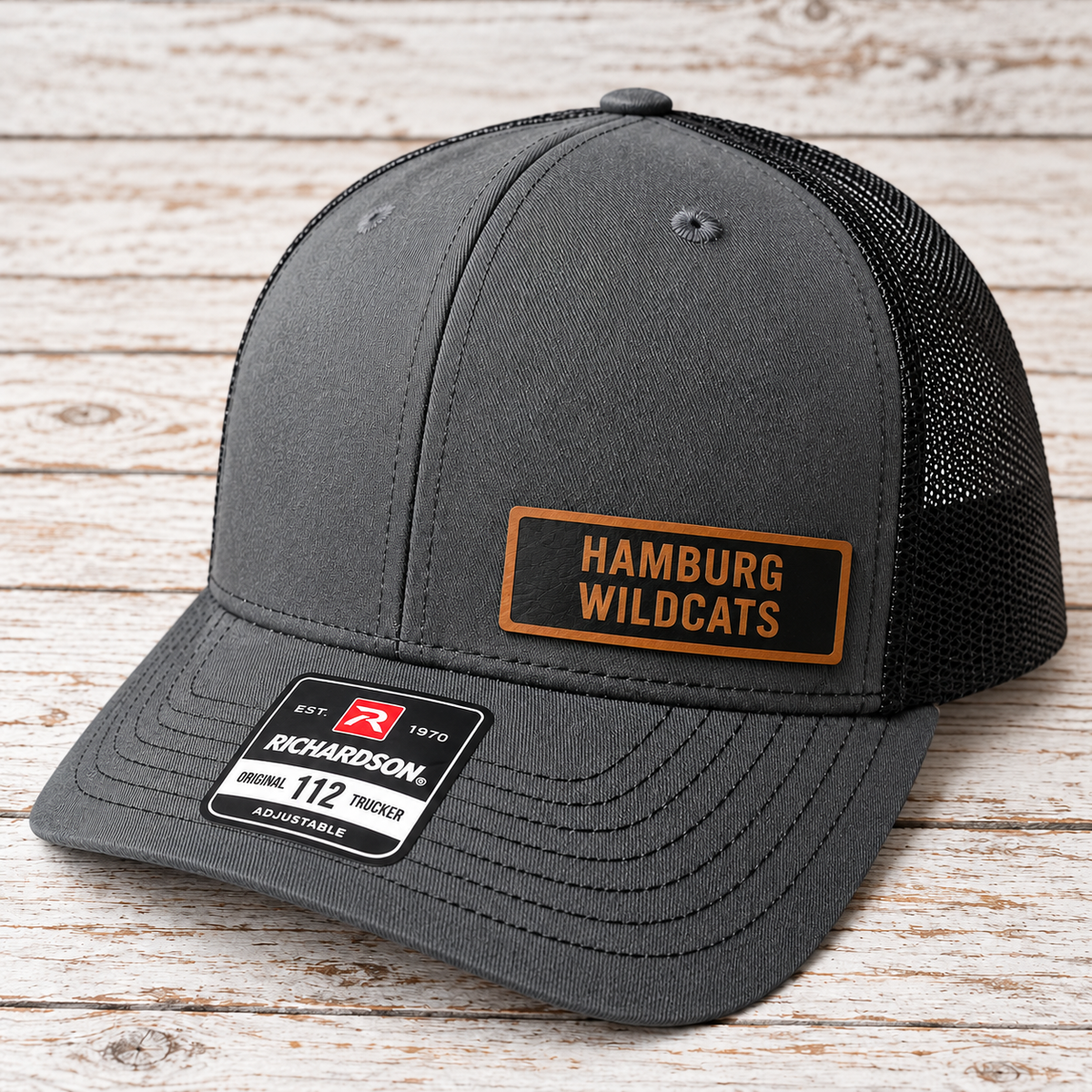 Hamburg Wildcats Leather Patch Hat