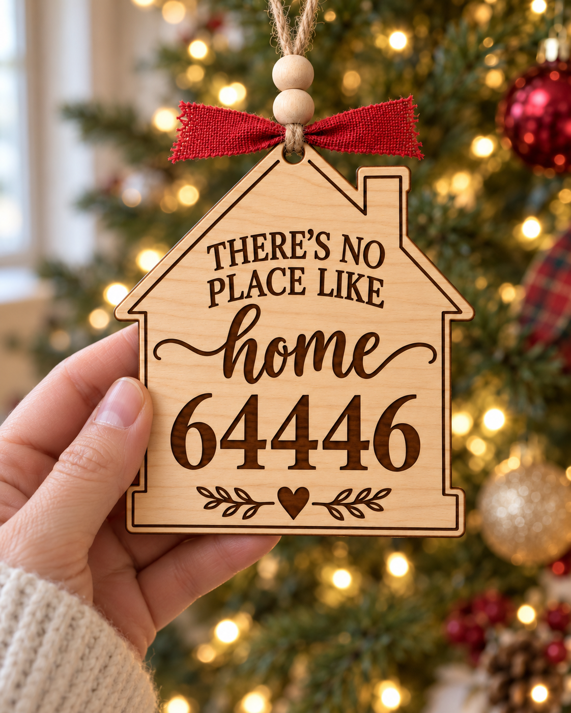 Zip Code House Ornament, Personalized