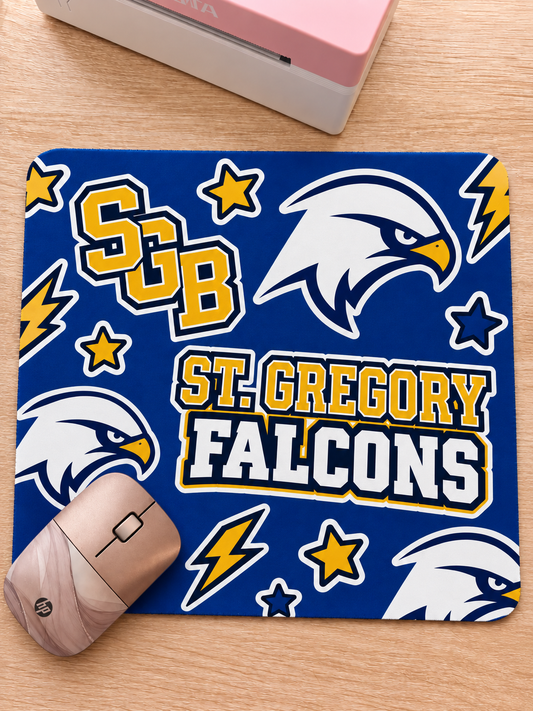St. Gregory's Falcons Mascot Mouse Pad