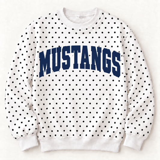 North Nodaway Mustangs Sideline Polka Dot Crew - Pre-Order