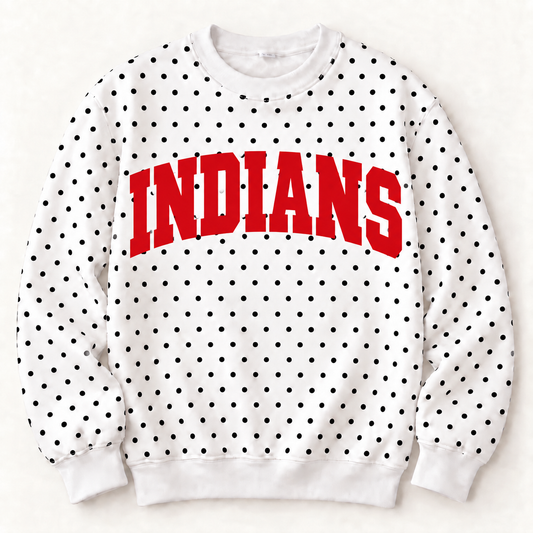 Tarkio Indians Sideline Polka Dot Crew - Pre-Order