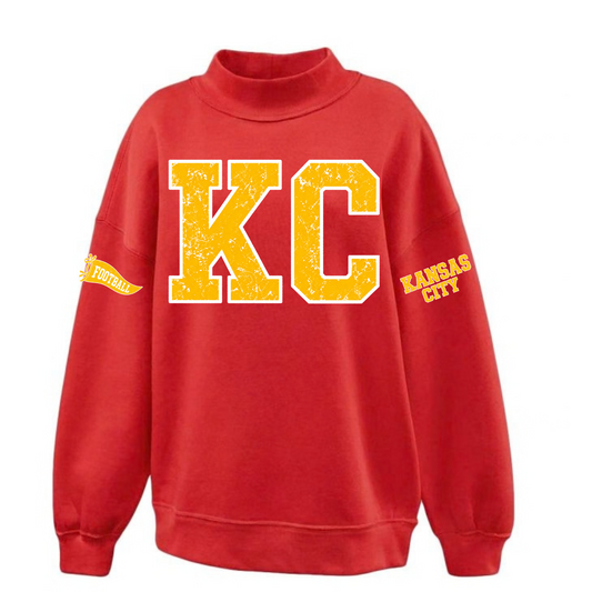 Kansas City Varsity Letter Mockneck - Pre-Order