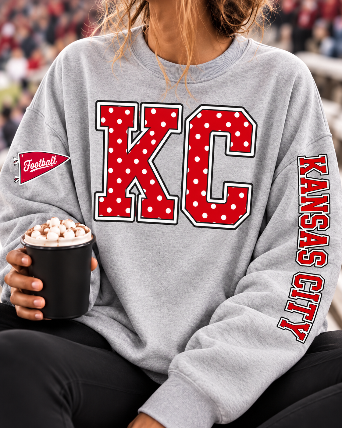 Kansas City Polka Dot Crewneck