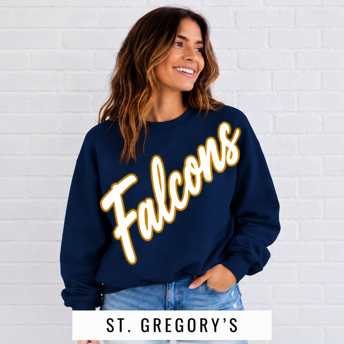 St. Gregory's Falcons Script Mascot Sweatshirt