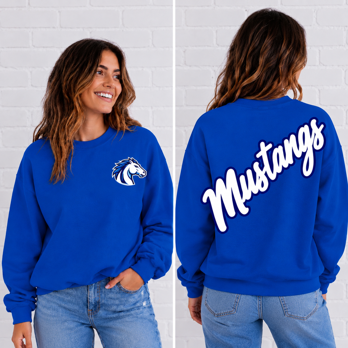 North Nodaway Mustangs Script Mascot Sweatshirt