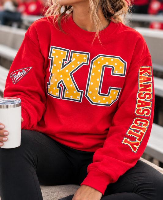 Kansas City Polka Dot Crewneck