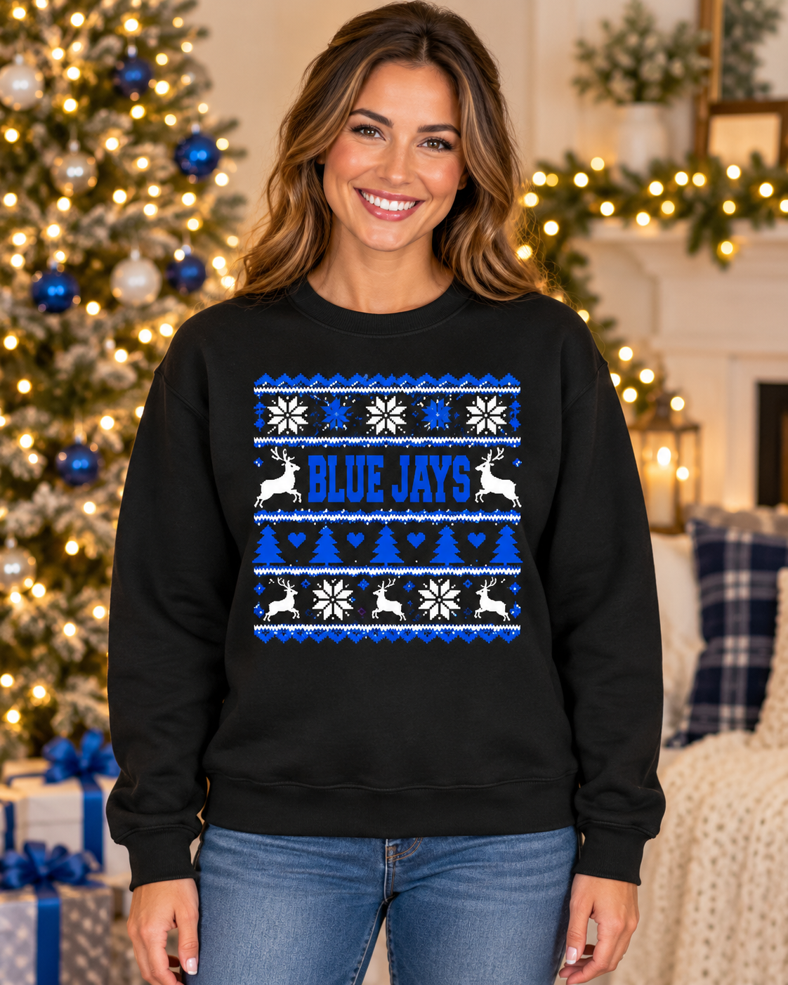 Rock Port Blue Jays Christmas Sweater