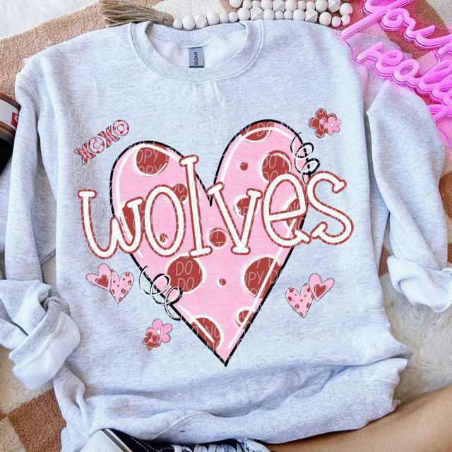 Wolves Pink and White