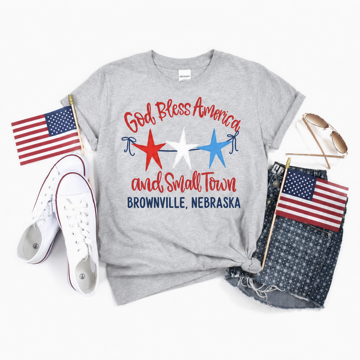 God Bless America & Small Town — Customize your town