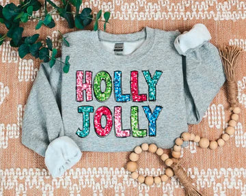 Holly Jolly Faux Glitter