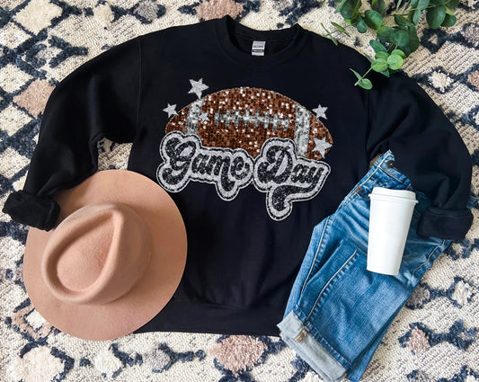 Game Day Football Faux Glitter