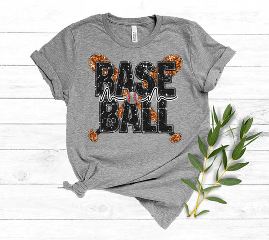 Baseball Faux Glitter