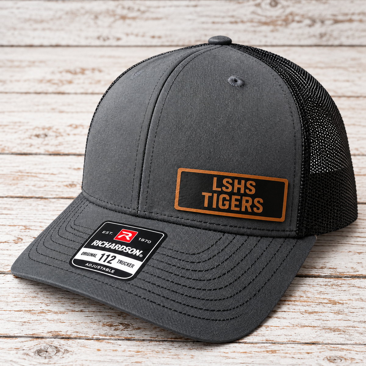 LSHS Tigers Leather Patch Hat