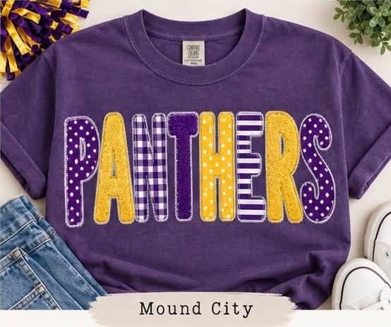 Mound City Panthers Faux Chenille Tee
