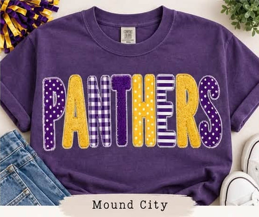 Mound City Panthers Faux Chenille Tee