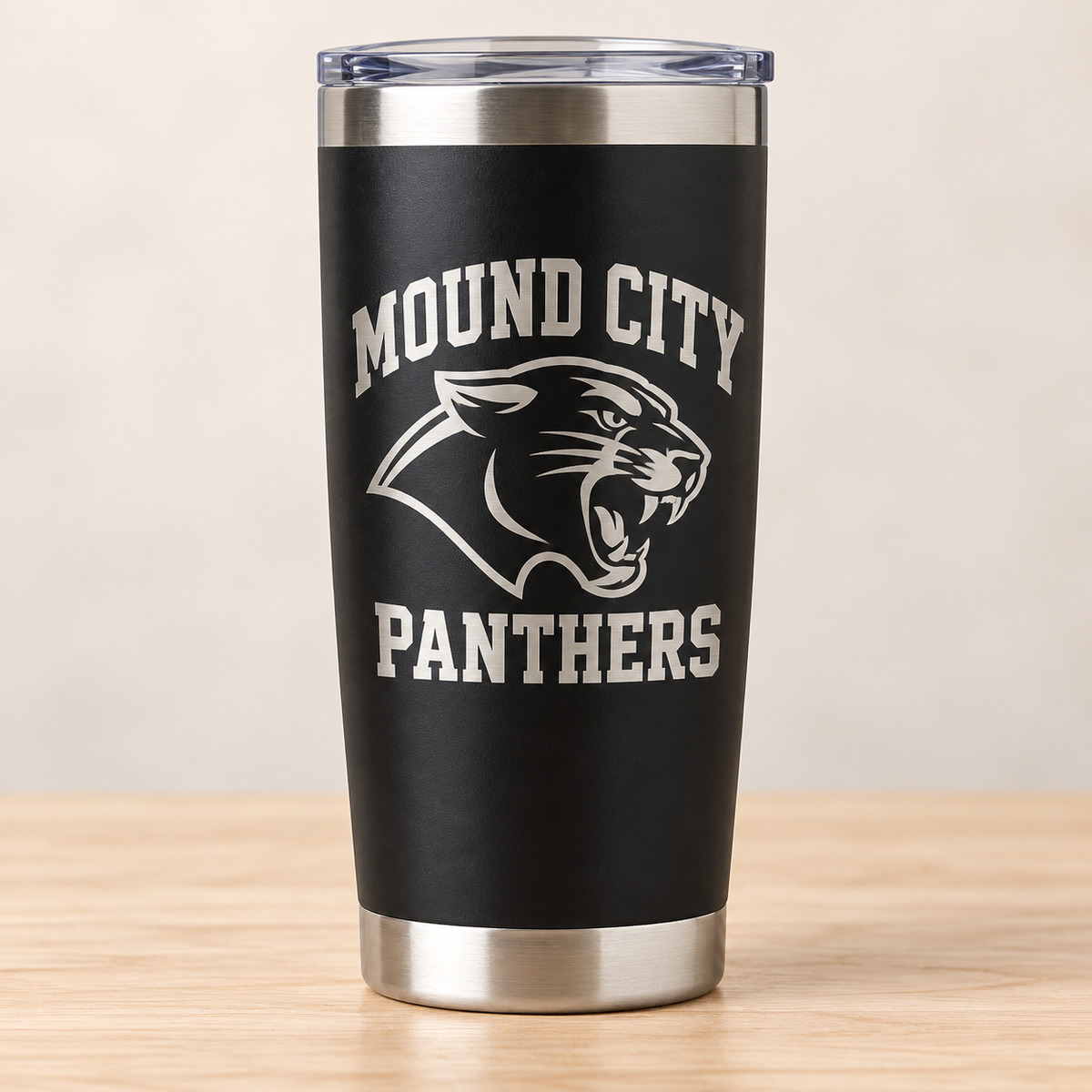 Laser Engraved School Tumbler — 20 oz Black | Launch Pre-Order