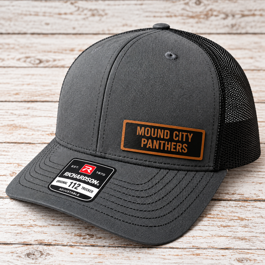 Mound City Panthers Leather Patch Hat