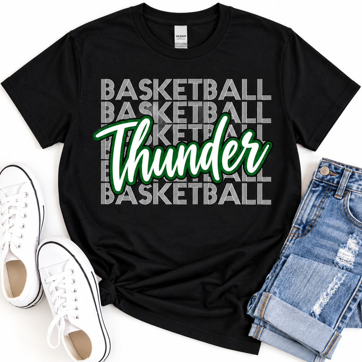 Nodaway Valley Thunder Stacked Basketball