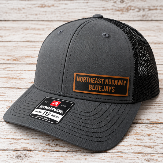 Northeast Nodaway Blue Jays Leather Patch Hat