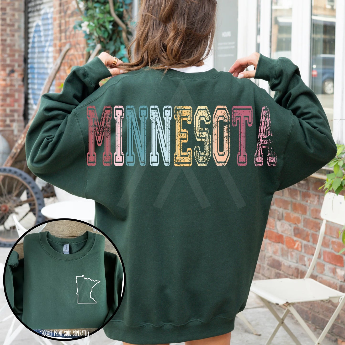 Vintage States with Back Lettering