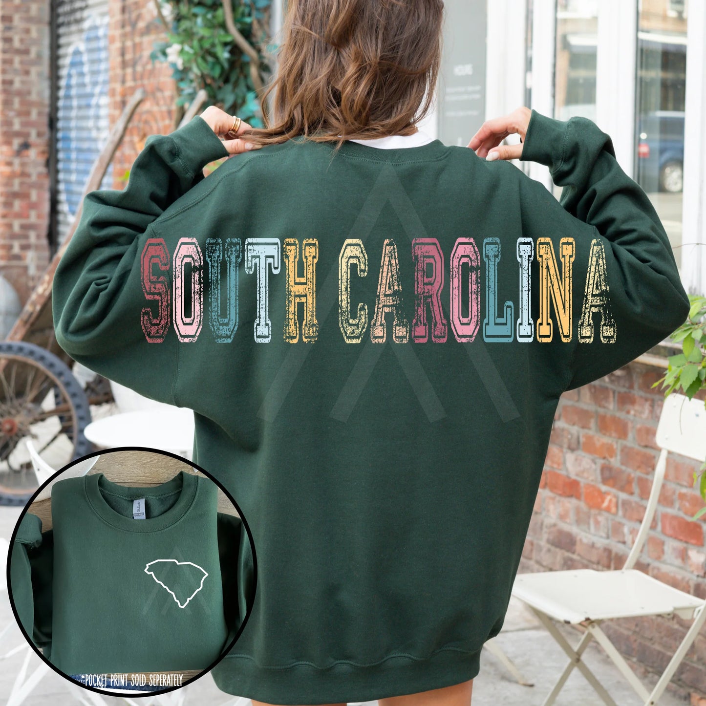 Vintage States with Back Lettering