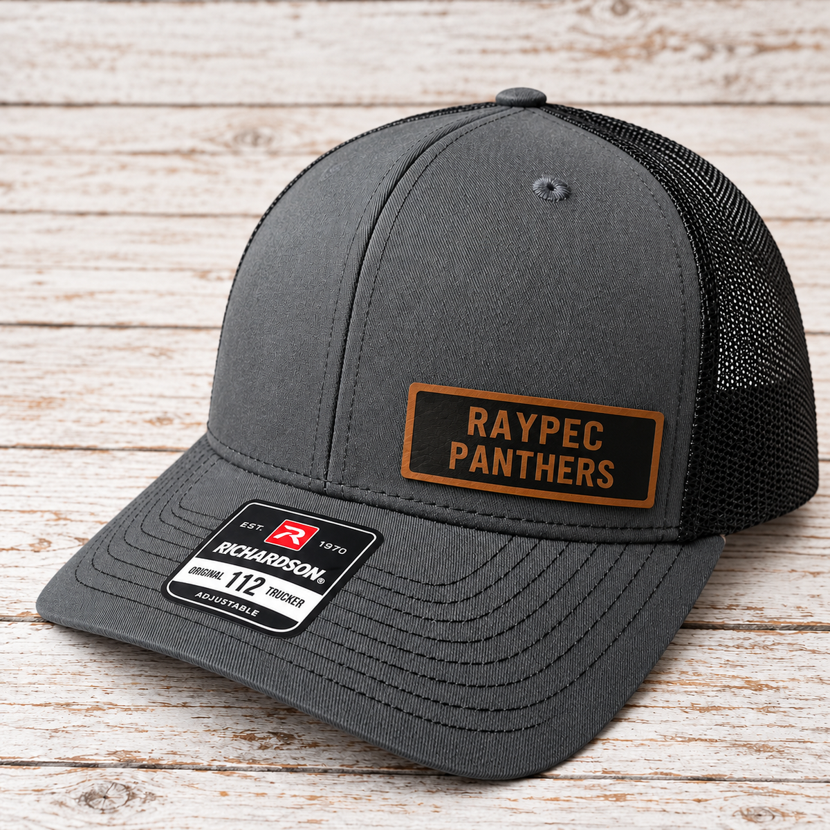RayPec Panthers Leather Patch Hat