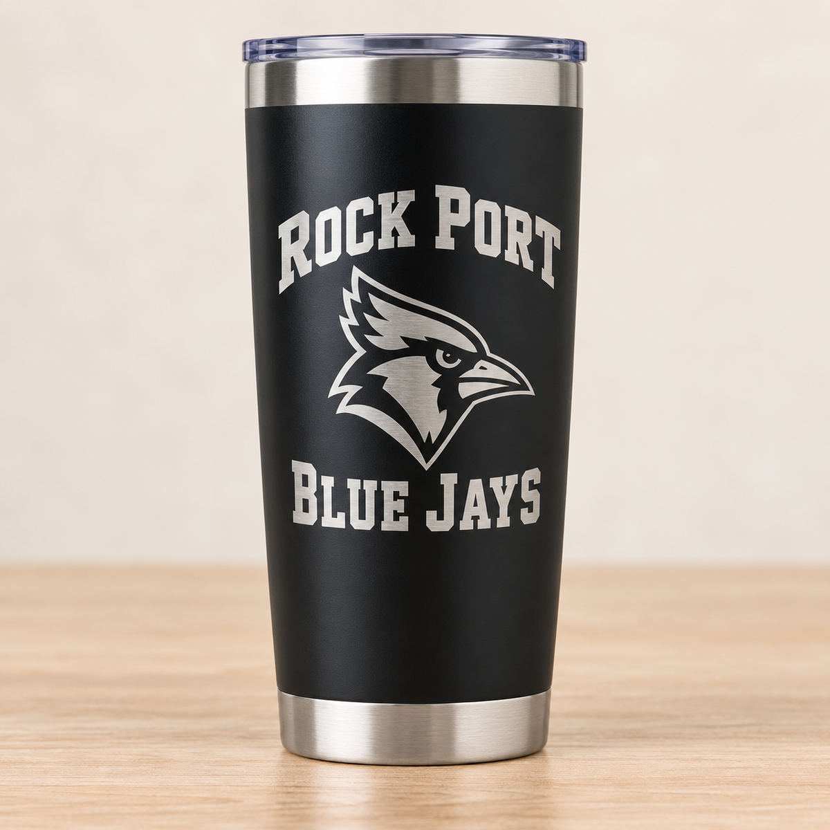 Laser Engraved School Tumbler — 20 oz Black | Launch Pre-Order