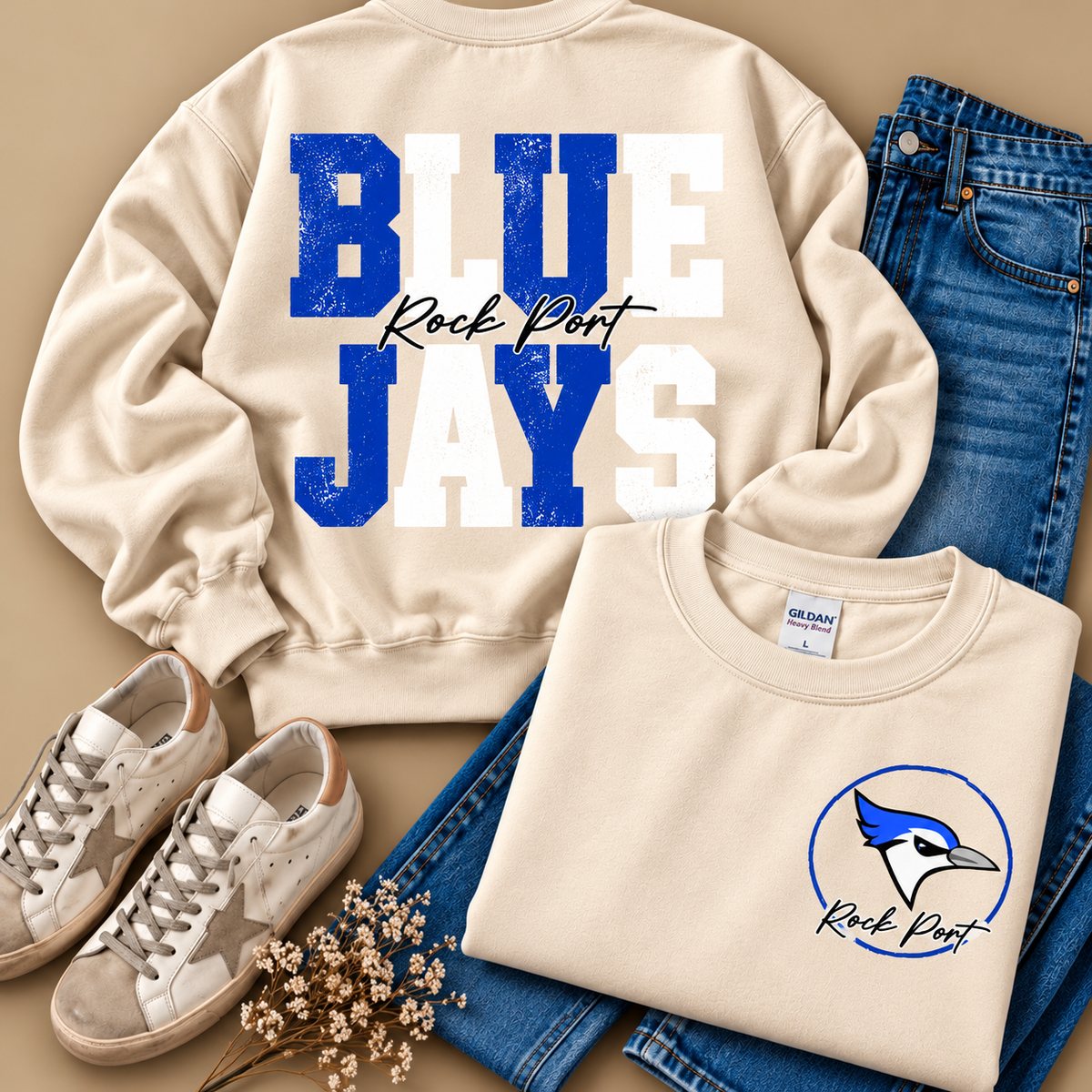 Rock Port Blue Jays Stacked Mascot Sweatshirt