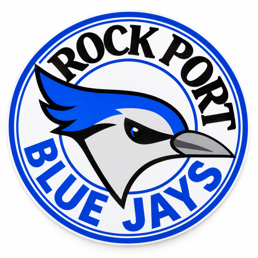 Rock Port Blue Jays Round Logo Magnet - 6 inch