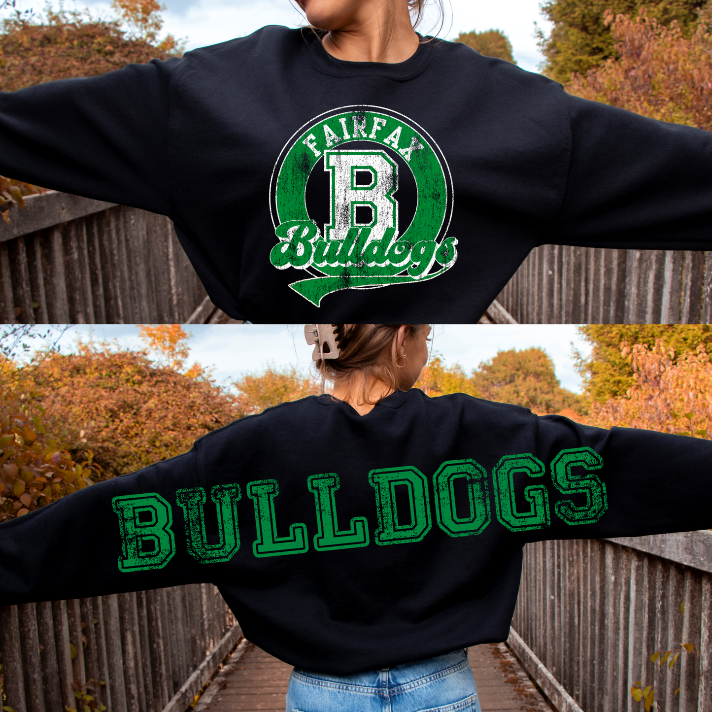 Fairfax Bulldogs with BACK LETTERING