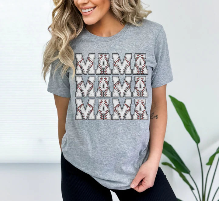 Mama Stacked Baseball