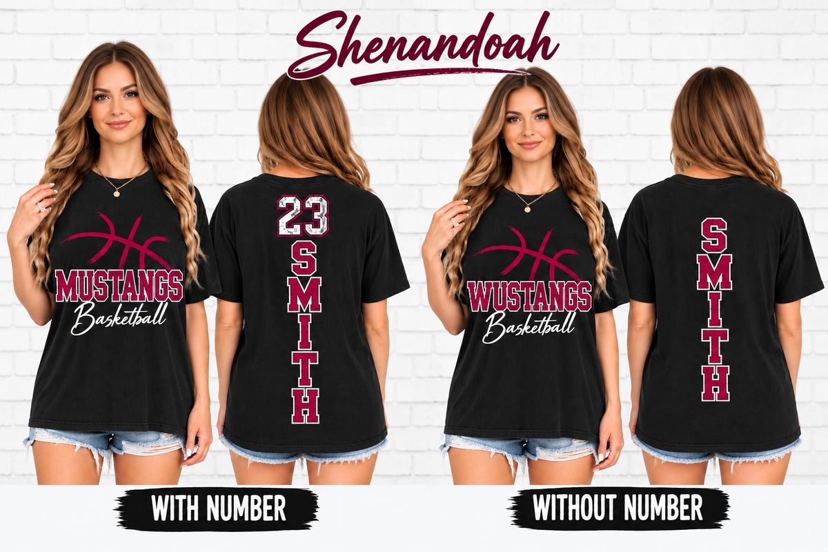 Shenandoah Mustangs Personalized Basketball