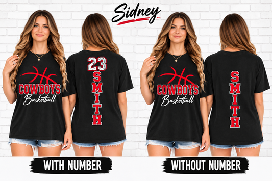 Sidney Cowboys Personalized Basketball