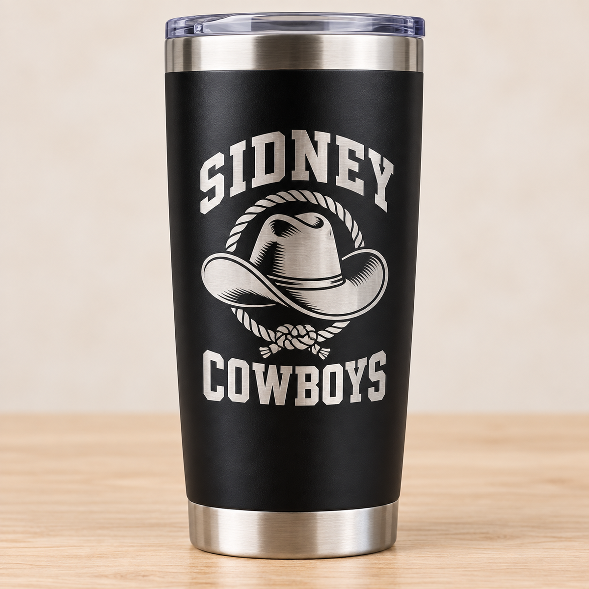 Laser Engraved School Tumbler — 20 oz Black | Launch Pre-Order