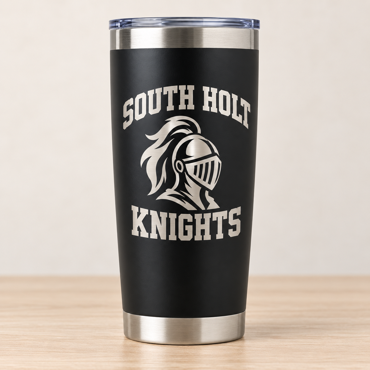 Laser Engraved School Tumbler — 20 oz Black | Launch Pre-Order
