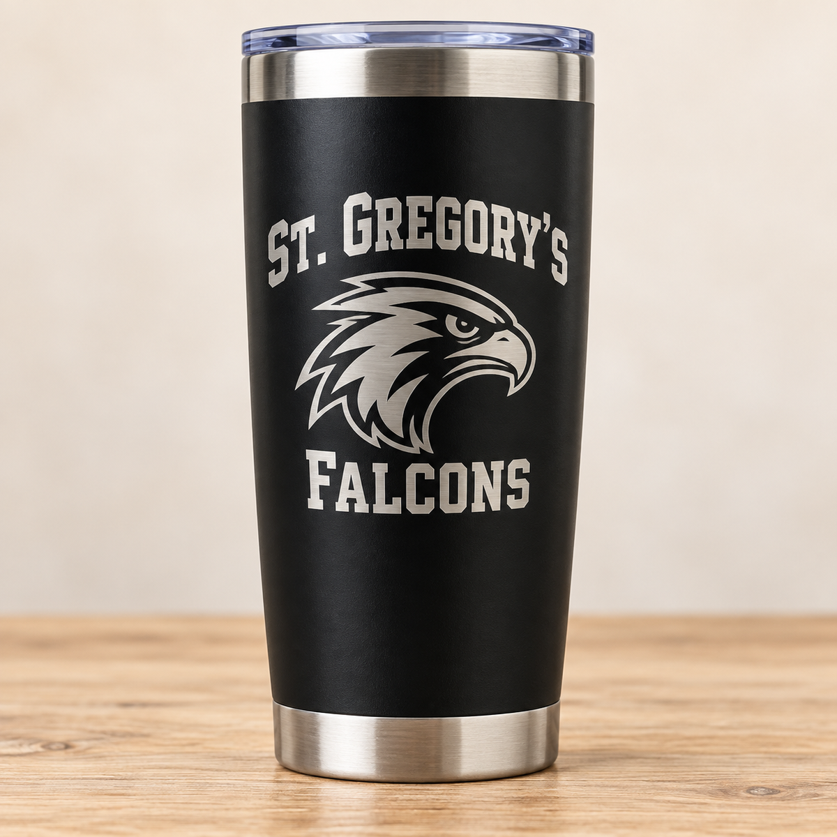 Laser Engraved School Tumbler — 20 oz Black | Launch Pre-Order