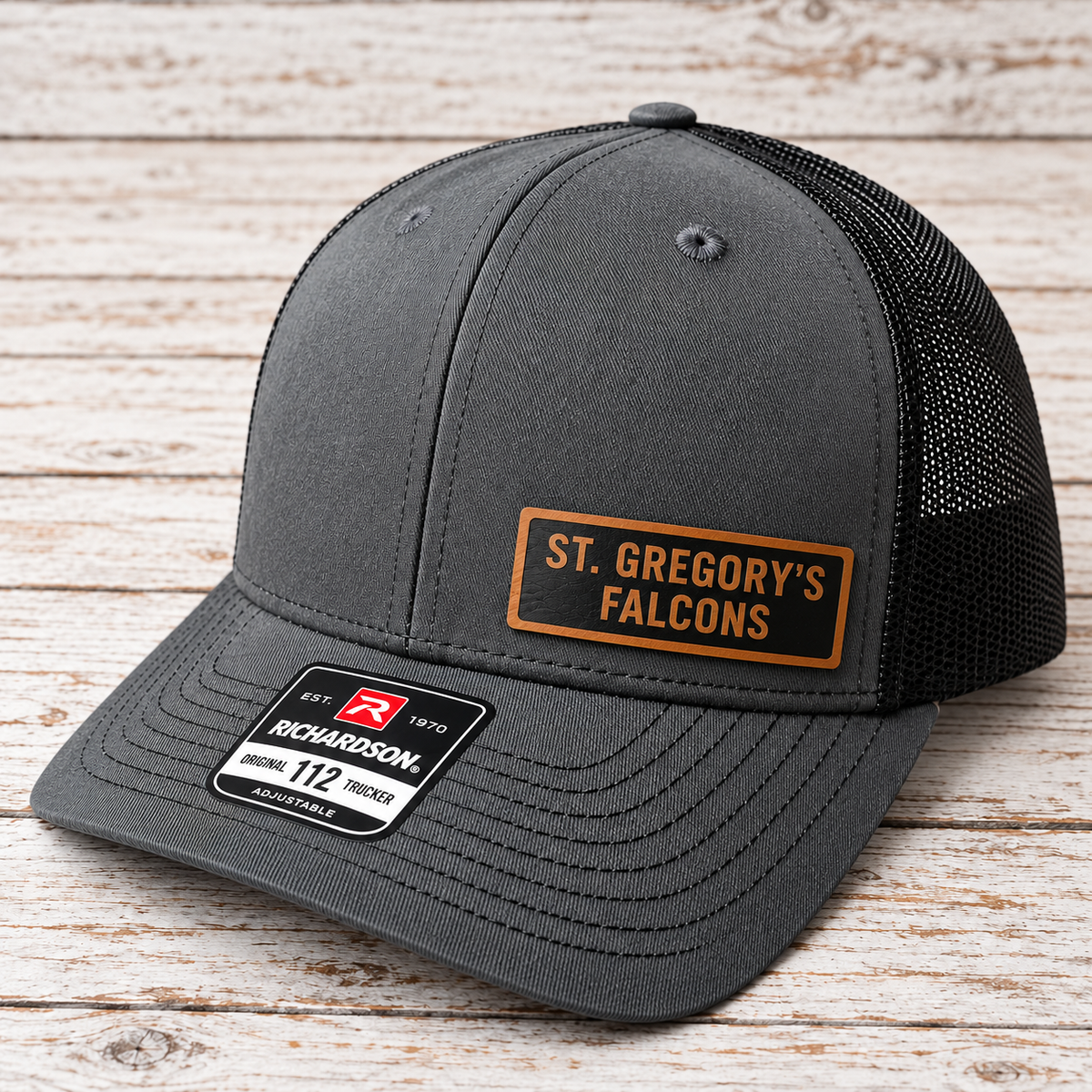 St. Gregory's Falcons Leather Patch Hat