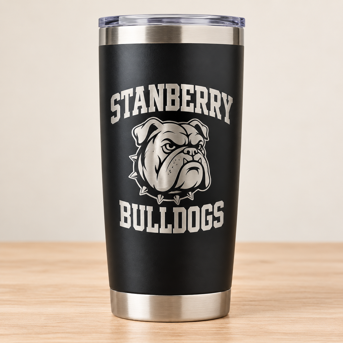 Laser Engraved School Tumbler — 20 oz Black | Launch Pre-Order