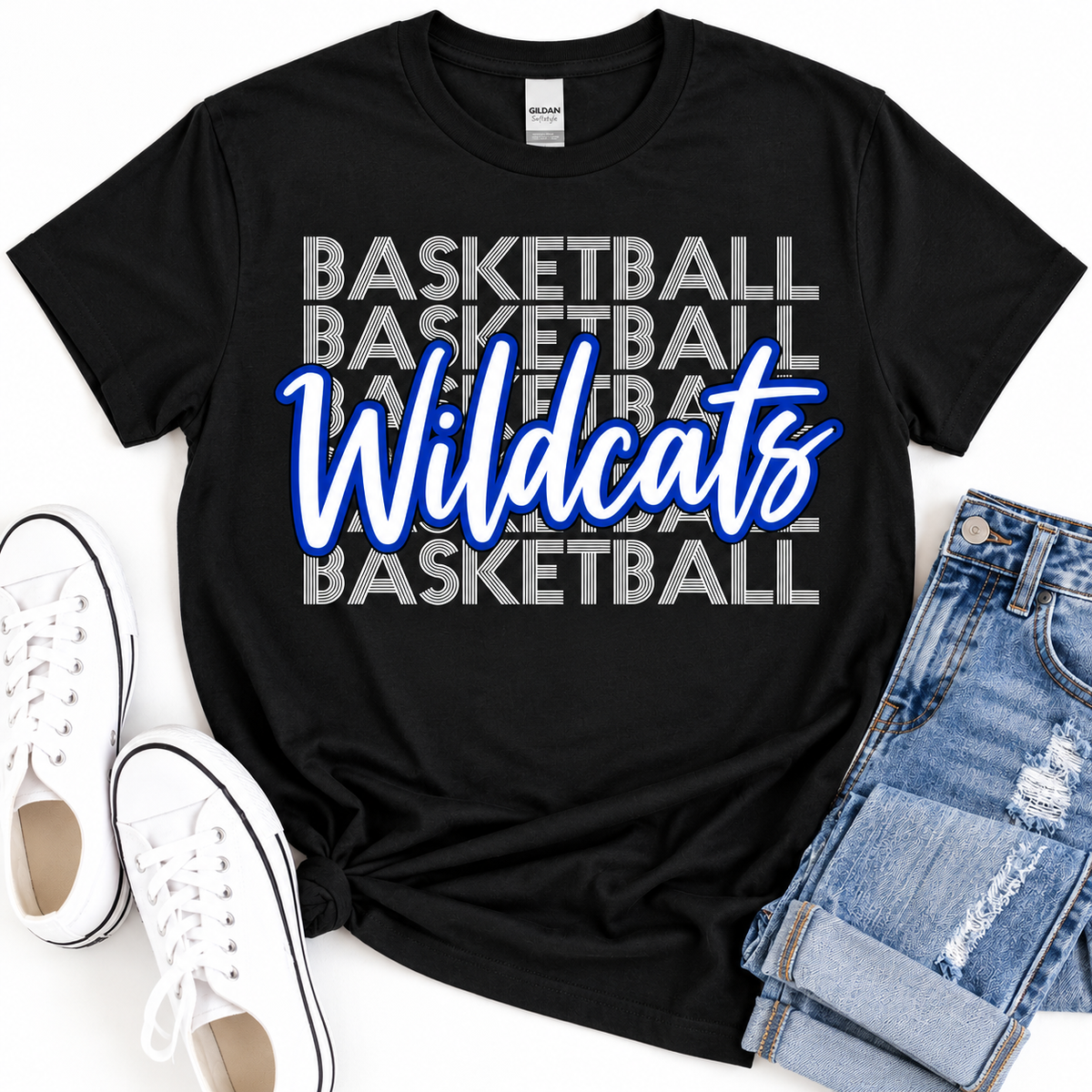 Hamburg Wildcats Stacked Basketball
