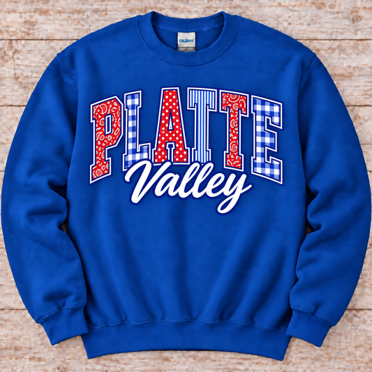 Platte Valley Patchwork Sweatshirt or Tee