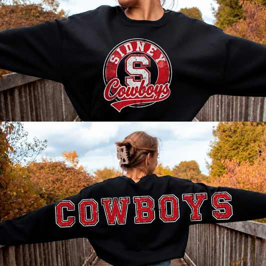 Sidney Cowboys with BACK LETTERING