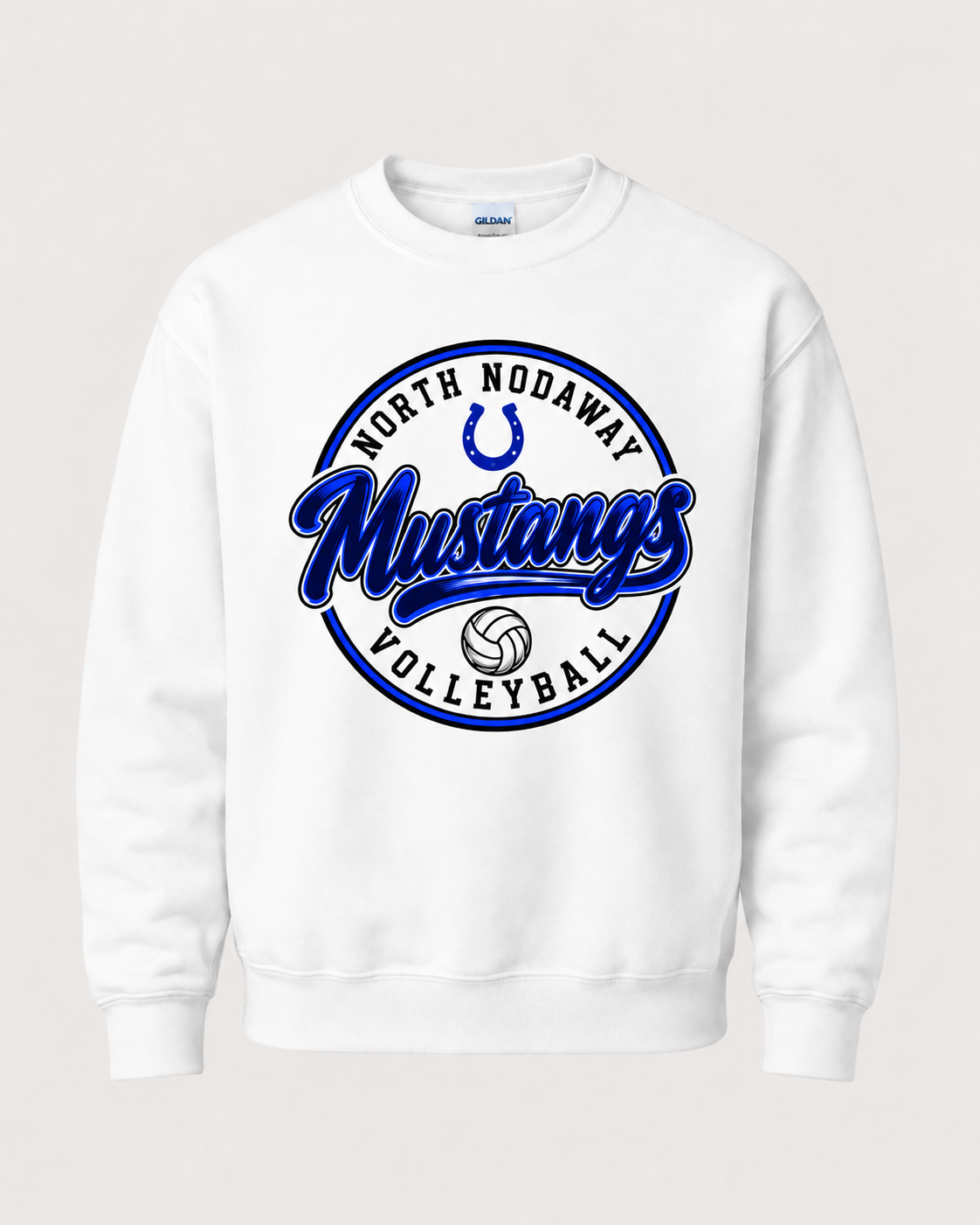 North Nodaway Mustangs Volleyball Spirit Wear - Circle Badge