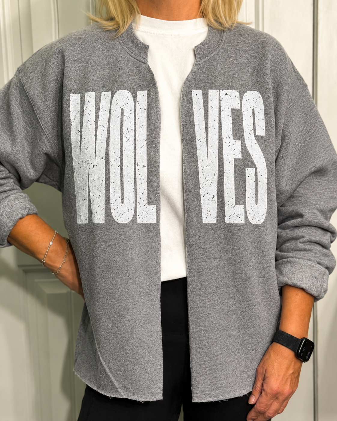 Custom School Spirit Split-Neck Sweatshirt | Your Mascot, Your Colors